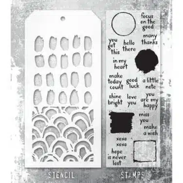 Tim Holtz Mixed-Media Stamps & Stencil - Note Quotes