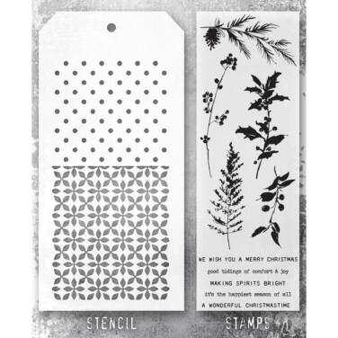 Tim Holtz Mixed-Media Stamps & Stencil - Set #55