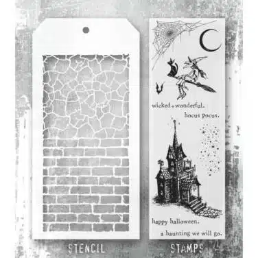 Tim Holtz Mixed-Media Stamps & Stencil - Bewitching