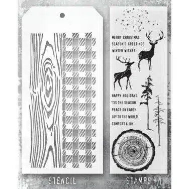 Tim Holtz Mixed-Media Stamps & Stencil - Set #57