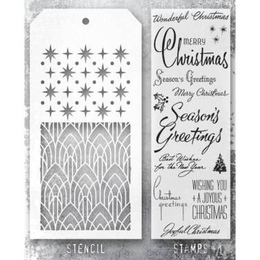 Tim Holtz Mixed-Media Stamps & Stencil - Set #56