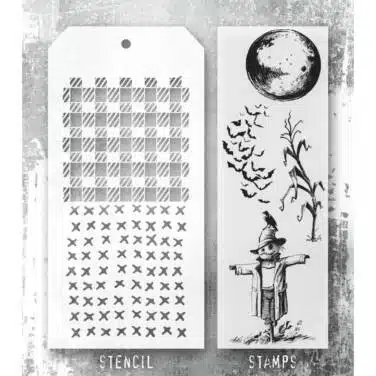 Tim Holtz Mixed-Media Stamps & Stencil - The Scarecrow