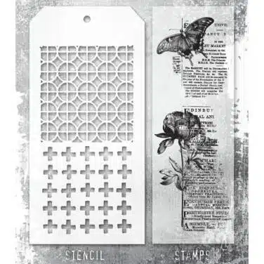 Tim Holtz Mixed-Media Stamps & Stencil - Set #60