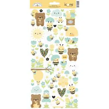 DOODLEBUG DESIGN-collezione bee happy - Cardstock Stickers INCONS
