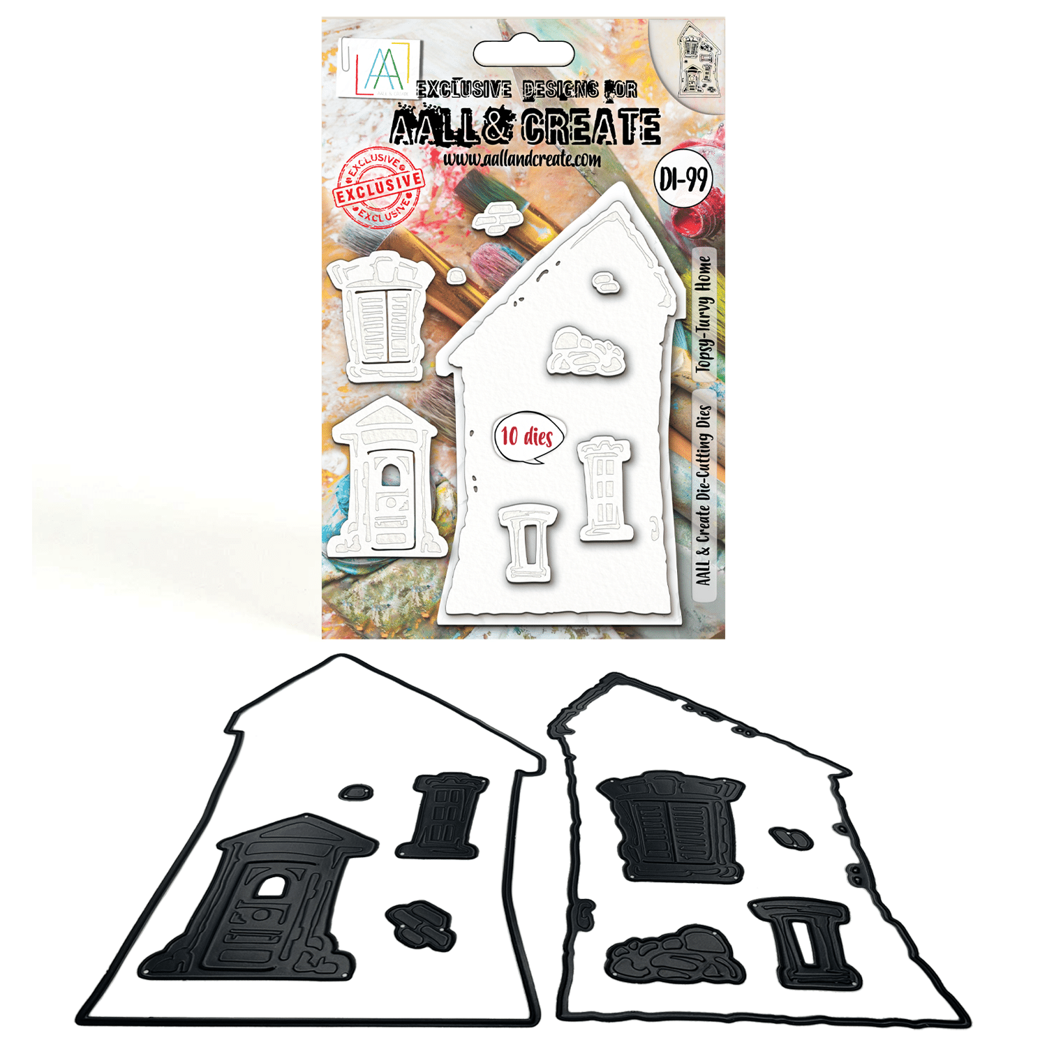 AALL & CREATE - Die-Cutting Die Set - Topsy-Turvy Home #099